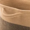 Beige and dark brown woven storage baskets, large-capacity household storage baskets, living room and bedroom organizing baskets Application Scenario